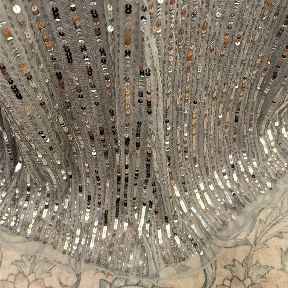 NWT Mac Duggal Silver Beaded Gown GORGEOUS - Picture 14 of 14